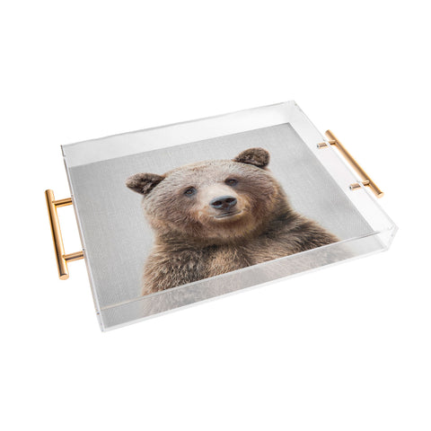Gal Design Grizzly Bear Colorful Acrylic Tray