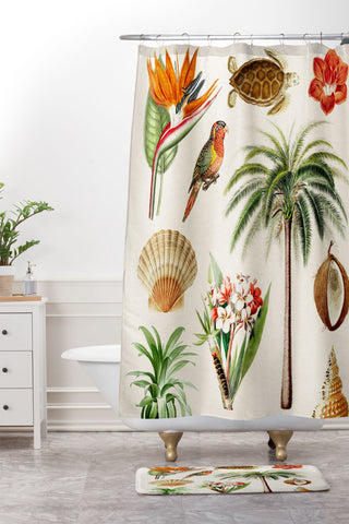 Gal Design Hawaii Collection Shower Curtain And Mat
