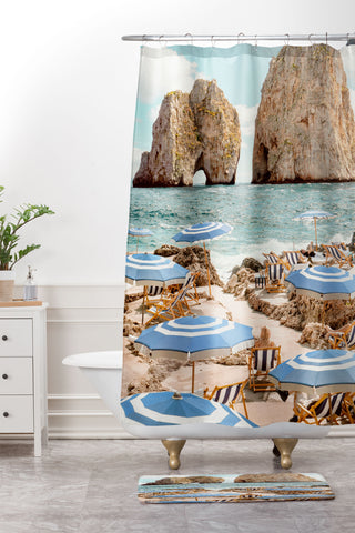 Gal Design La Fontelina Beach Shower Curtain And Mat