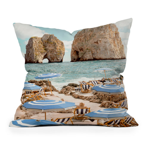 Gal Design La Fontelina Beach Outdoor Throw Pillow