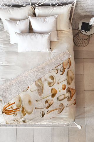 Gal Design Mushrooms Collection Fleece Throw Blanket