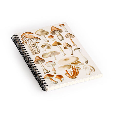 Gal Design Mushrooms Collection Spiral Notebook