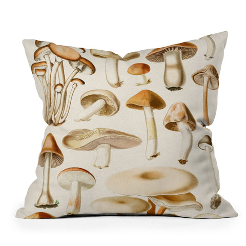 Gal Design Mushrooms Collection Outdoor Throw Pillow