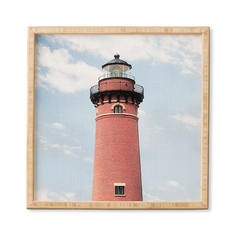 Gal Design Red Lighthouse Framed Wall Art