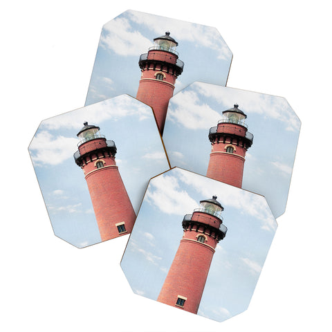 Gal Design Red Lighthouse Coaster Set