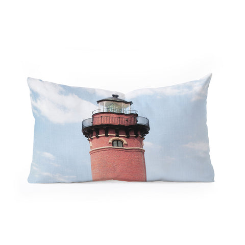 Gal Design Red Lighthouse Oblong Throw Pillow