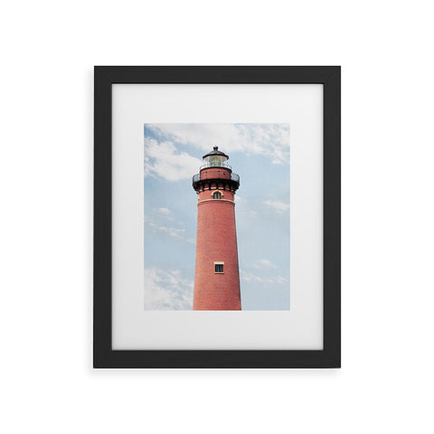 Gal Design Red Lighthouse Framed Art Print