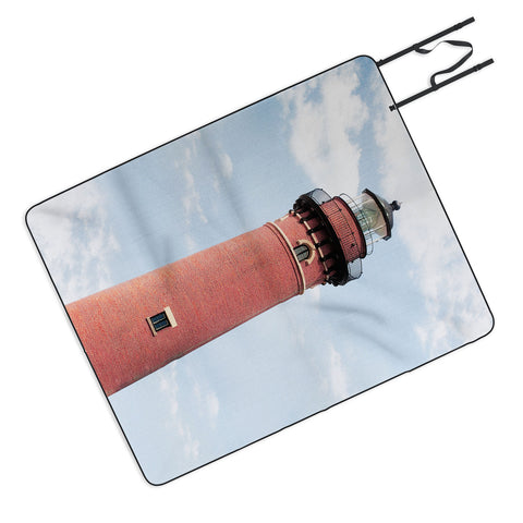 Gal Design Red Lighthouse Picnic Blanket