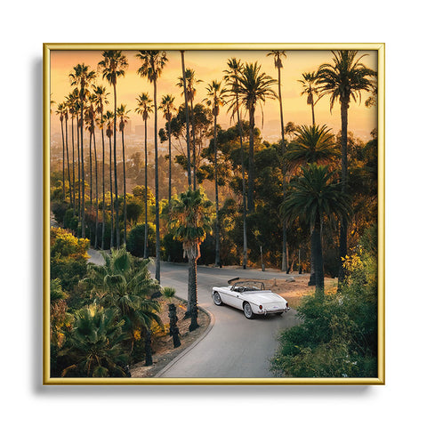 Gal Design Sunset Blvd Square Metal Framed Art Print
