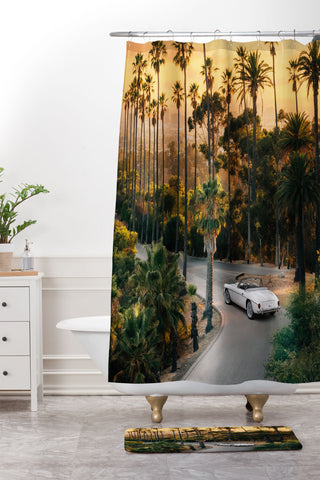 Gal Design Sunset Blvd Shower Curtain And Mat