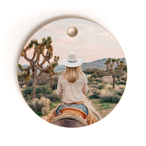 Gal Design The Desert Cowgirl Cutting Board Round