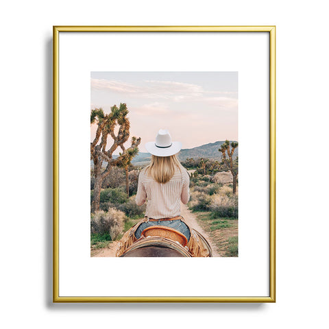 Gal Design The Desert Cowgirl Metal Framed Art Print