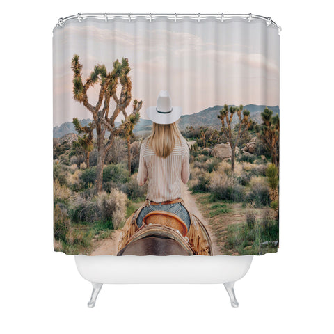 Gal Design The Desert Cowgirl Shower Curtain