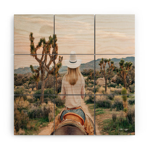 Gal Design The Desert Cowgirl Wood Wall Mural