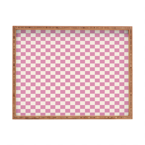 Galaxy Eyes Checked Bubblegum Rectangular Tray