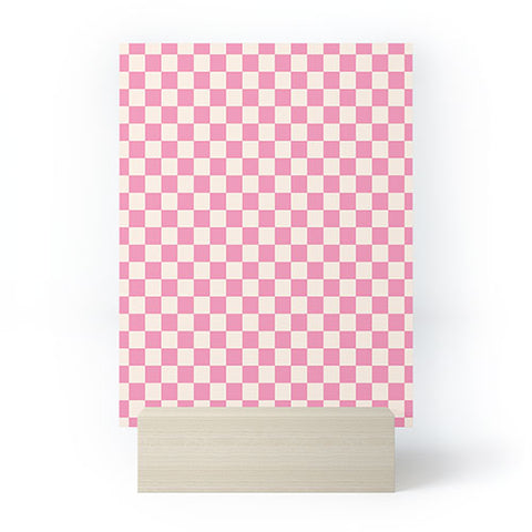 Galaxy Eyes Checked Bubblegum Mini Art Print