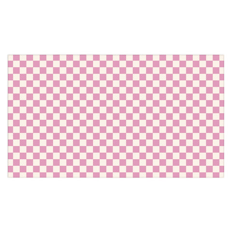 Galaxy Eyes Checked Bubblegum Tablecloth
