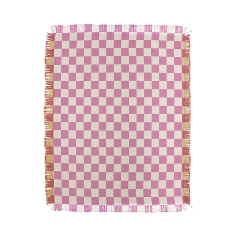 Galaxy Eyes Checked Bubblegum Throw Blanket
