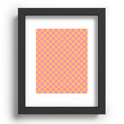 Galaxy Eyes Checked Print Jelly Recessed Framing Rectangle
