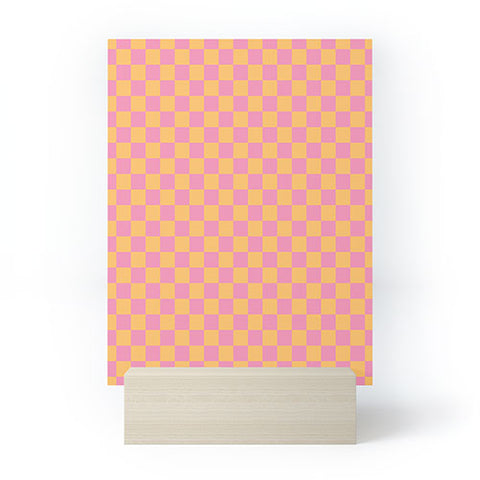 Galaxy Eyes Checked Print Jelly Mini Art Print