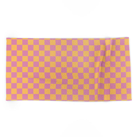 Galaxy Eyes Checked Print Jelly Beach Towel