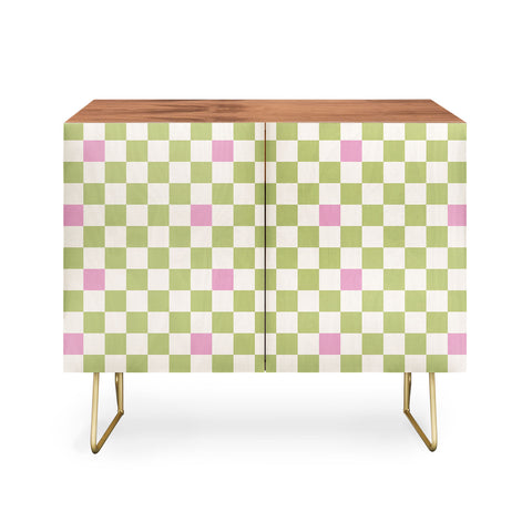 Galaxy Eyes Checked Strawberries And Mint Credenza