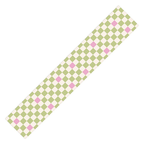 Galaxy Eyes Checked Strawberries And Mint Table Runner