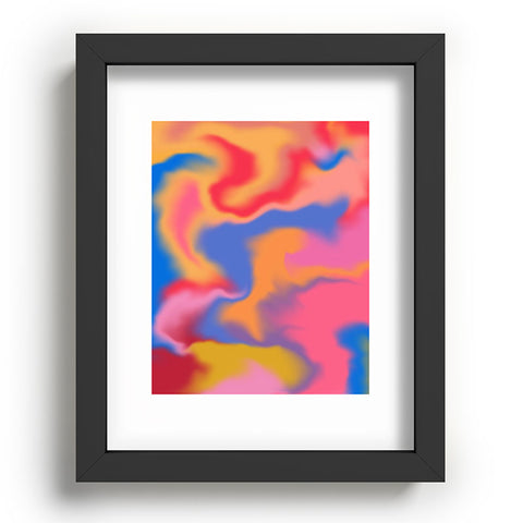 Galaxy Eyes Cloud Color Rainbow Recessed Framing Rectangle