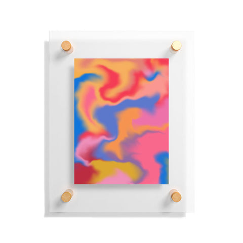 Galaxy Eyes Cloud Color Rainbow Floating Acrylic Print