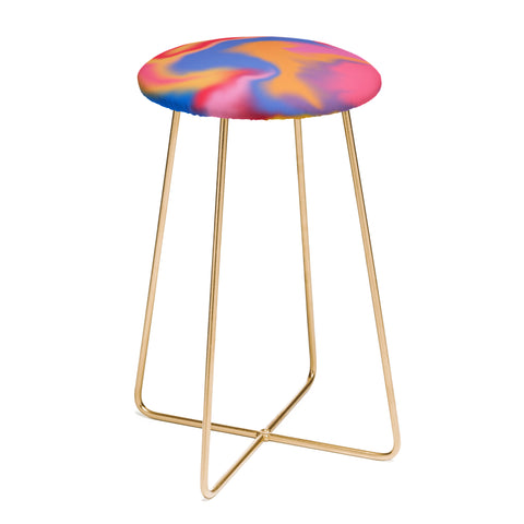Galaxy Eyes Cloud Color Rainbow Counter Stool
