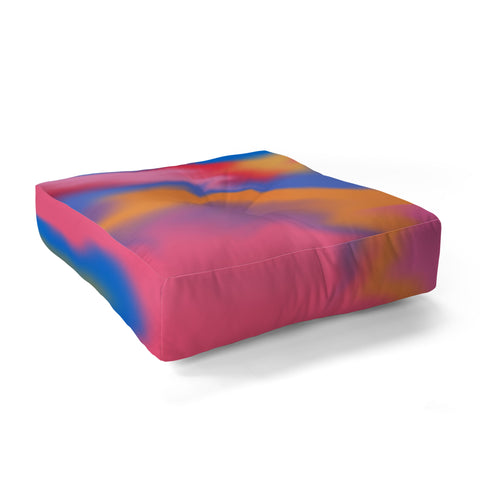 Galaxy Eyes Cloud Color Rainbow Floor Pillow Square