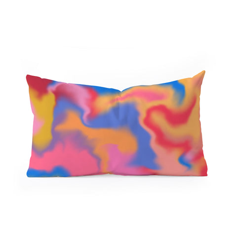 Galaxy Eyes Cloud Color Rainbow Oblong Throw Pillow