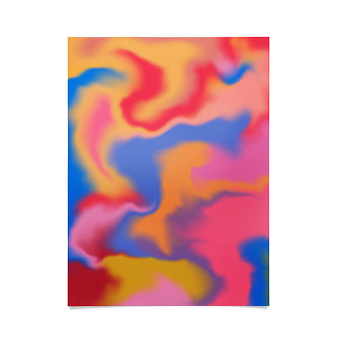 Galaxy Eyes Cloud Color Rainbow Poster