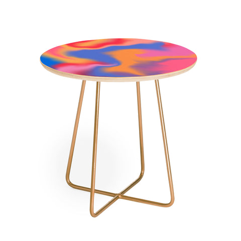 Galaxy Eyes Cloud Color Rainbow Round Side Table