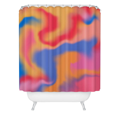 Galaxy Eyes Cloud Color Rainbow Shower Curtain