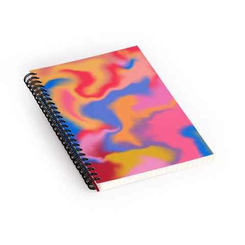Galaxy Eyes Cloud Color Rainbow Spiral Notebook