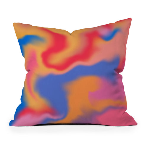 Galaxy Eyes Cloud Color Rainbow Outdoor Throw Pillow