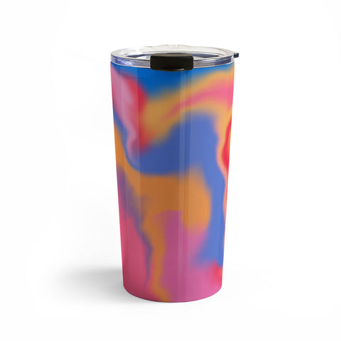Galaxy Eyes Cloud Color Rainbow Travel Mug