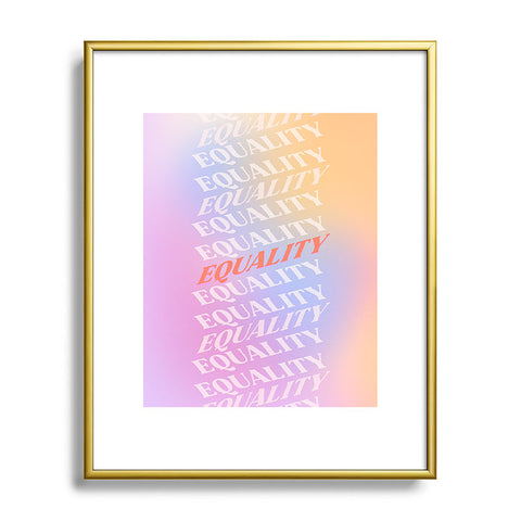 Galaxy Eyes Equality Metal Framed Art Print