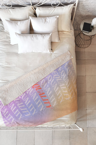 Galaxy Eyes Equality Fleece Throw Blanket