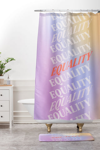 Galaxy Eyes Equality Shower Curtain And Mat