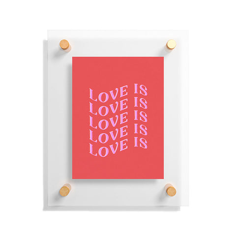 Galaxy Eyes Love Is Love Red Floating Acrylic Print