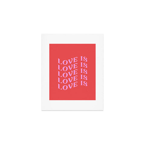 Galaxy Eyes Love Is Love Red Art Print