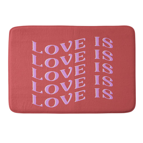 Galaxy Eyes Love Is Love Red Memory Foam Bath Mat