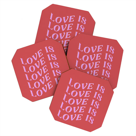 Galaxy Eyes Love Is Love Red Coaster Set