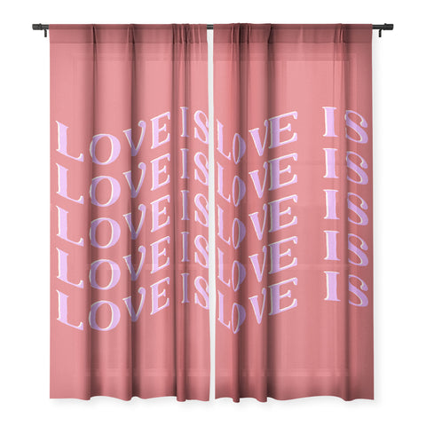 Galaxy Eyes Love Is Love Red Sheer Non Repeat