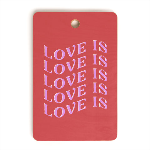 Galaxy Eyes Love Is Love Red Cutting Board Rectangle
