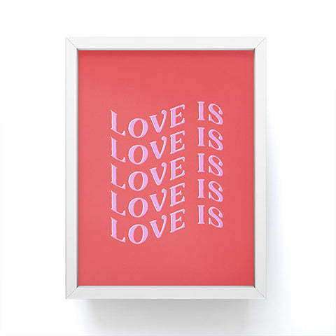 Galaxy Eyes Love Is Love Red Framed Mini Art Print