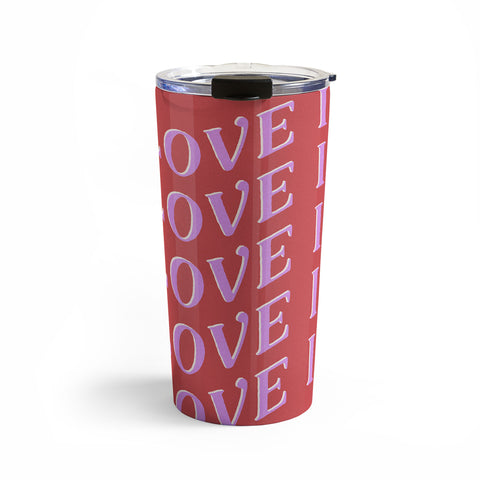 Galaxy Eyes Love Is Love Red Travel Mug