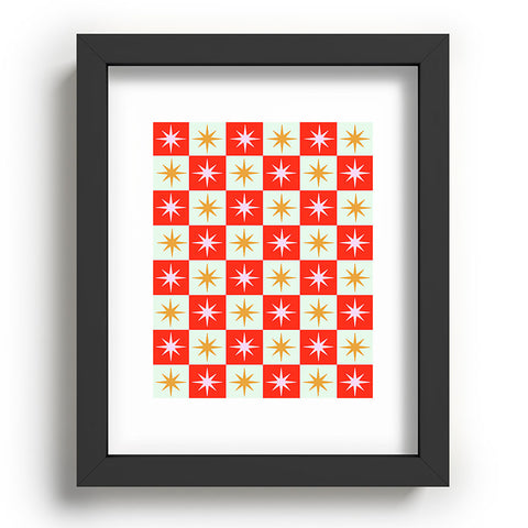 Galaxy Eyes Star Check Festive Recessed Framing Rectangle